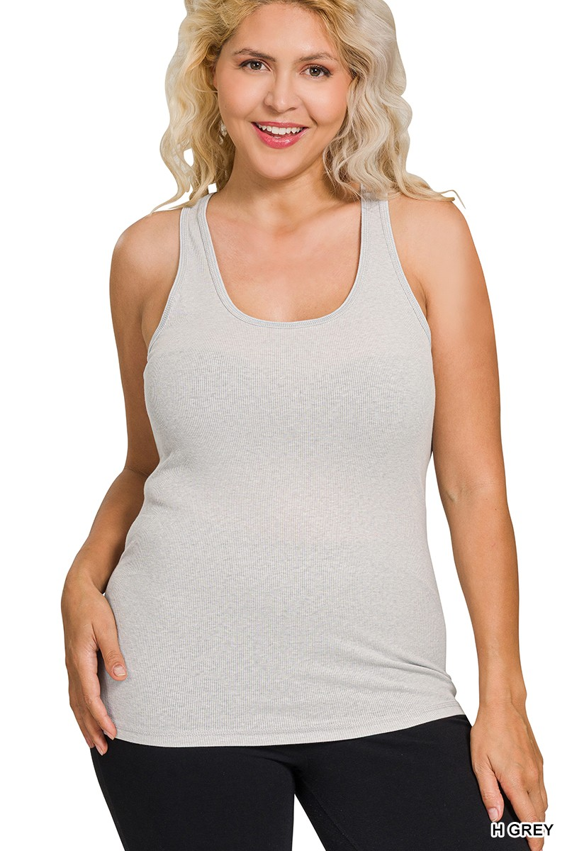 Racer Back Ribbed Tank