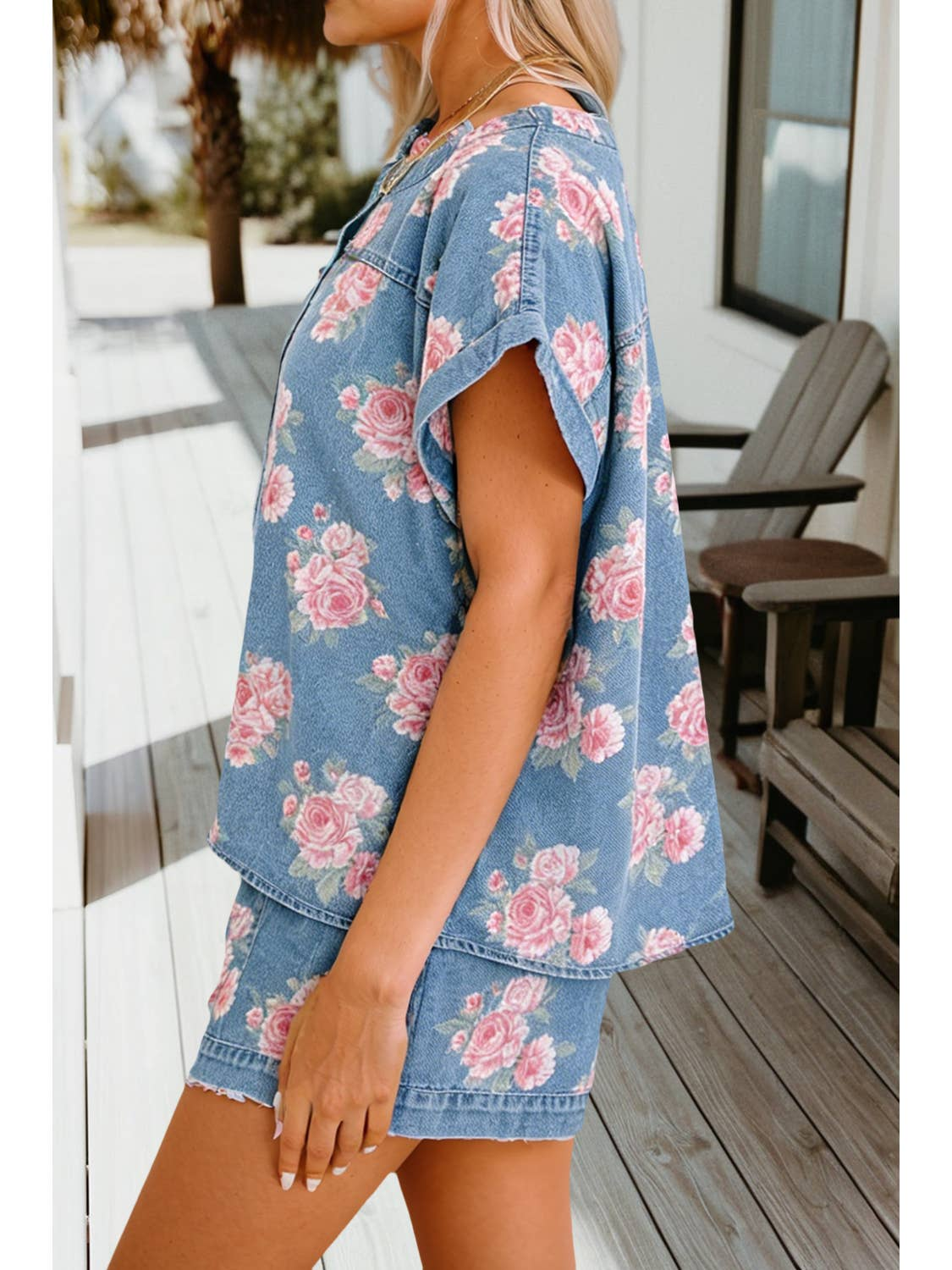 Denim & Roses Set
