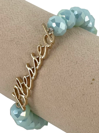 Blessed Glass Bead Bracelet