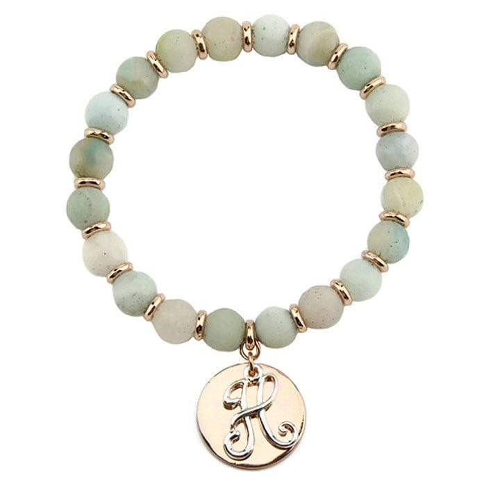 Semi Precious Stone Bead Letter Collection