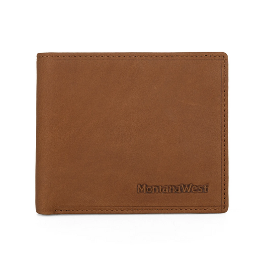 Genuine Leather RFID Bi-Fold Wallet