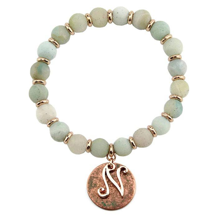 Semi Precious Stone Bead Letter Collection