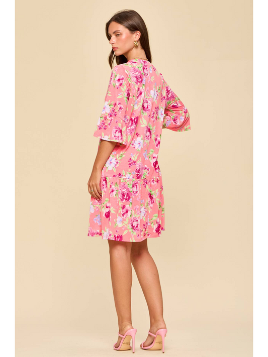 Coral Shimmer Dress