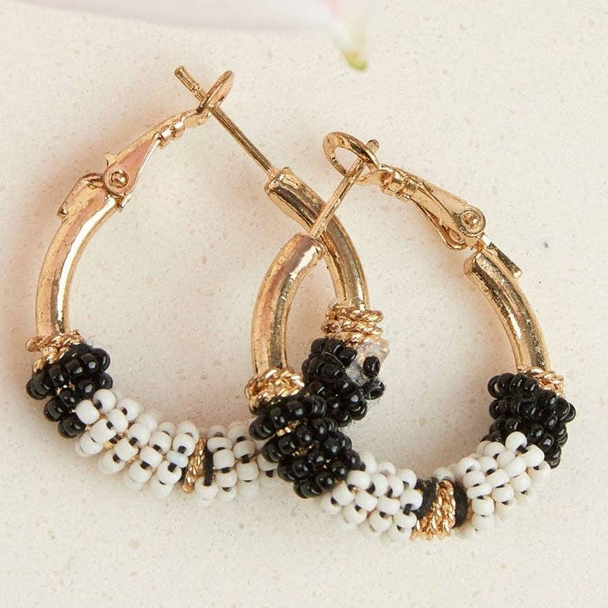 Irie Seed Bead Hoop Earrings