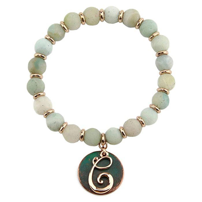 Semi Precious Stone Bead Letter Collection