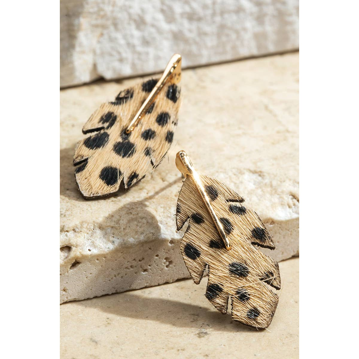 Banana Leaf Leather Earrings