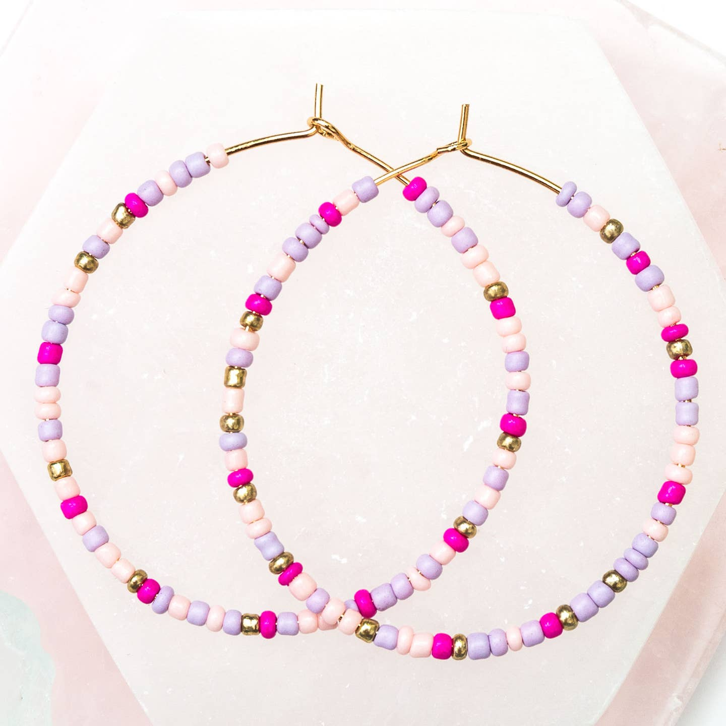Ashli Lavender Beaded Earrings