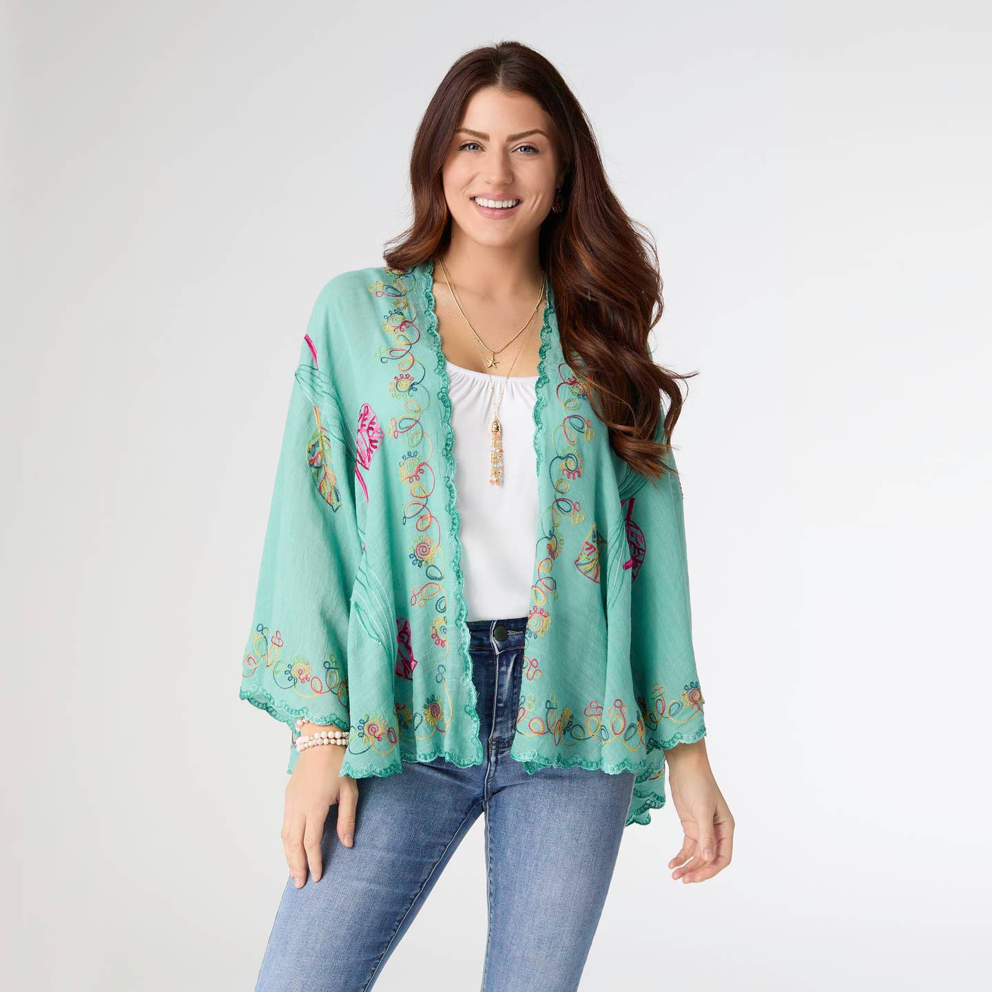 Jovie Embroidered Wrap