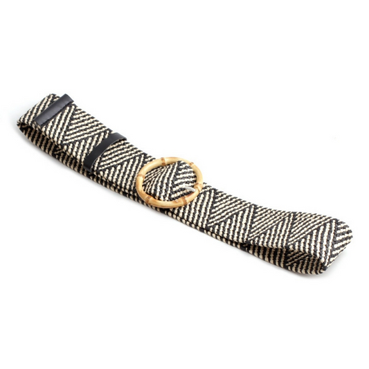Round Buckle Stretch Belt