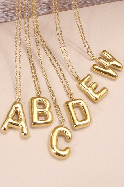 Bubble Balloon Letter Necklace