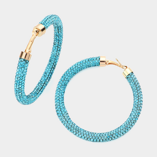 Rhinestone Hoops
