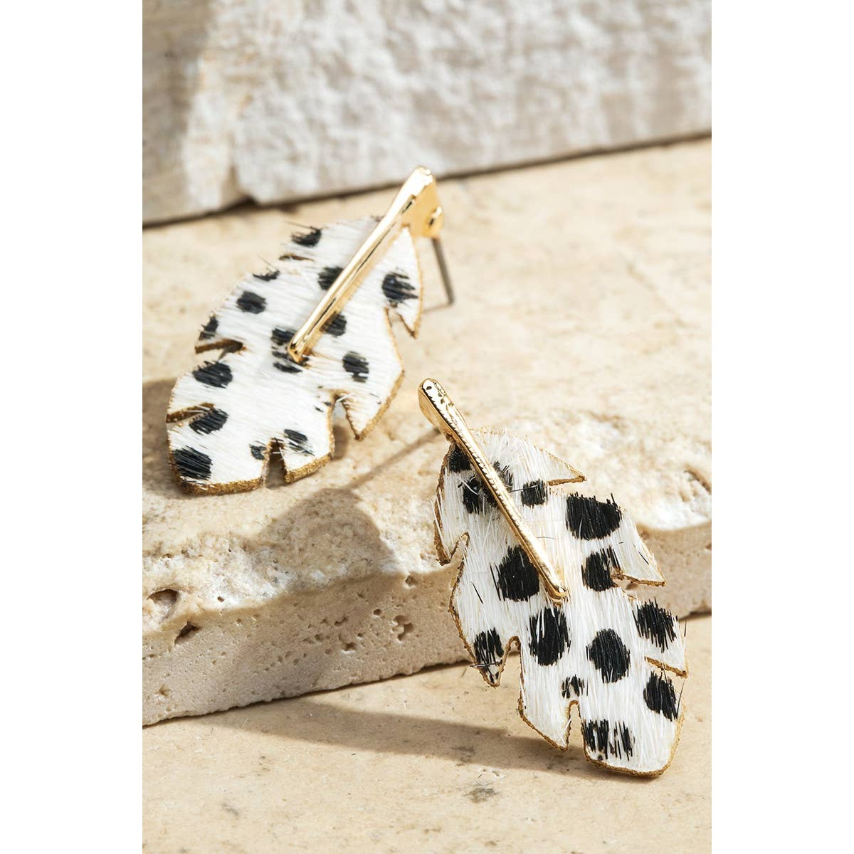 Banana Leaf Leather Earrings