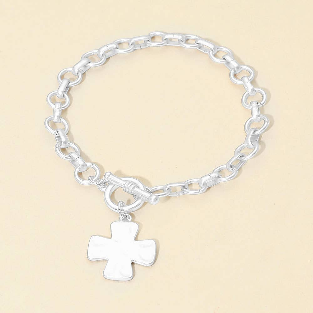 Cross Toggle Bracelet