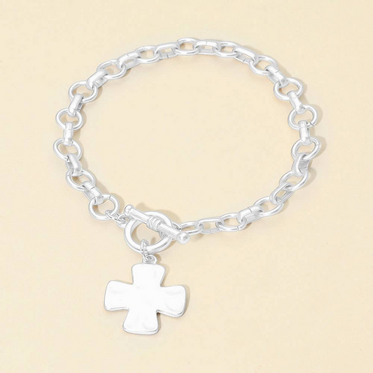 Cross Toggle Bracelet