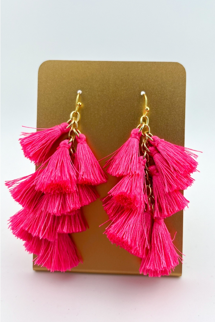 Bella Tiered Tassel Earrings
