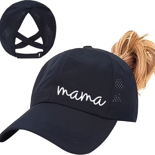 Mama Messy Bun Ball Cap