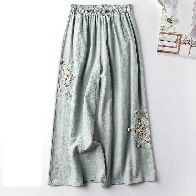 Embroidered In Splendor Crop Pants