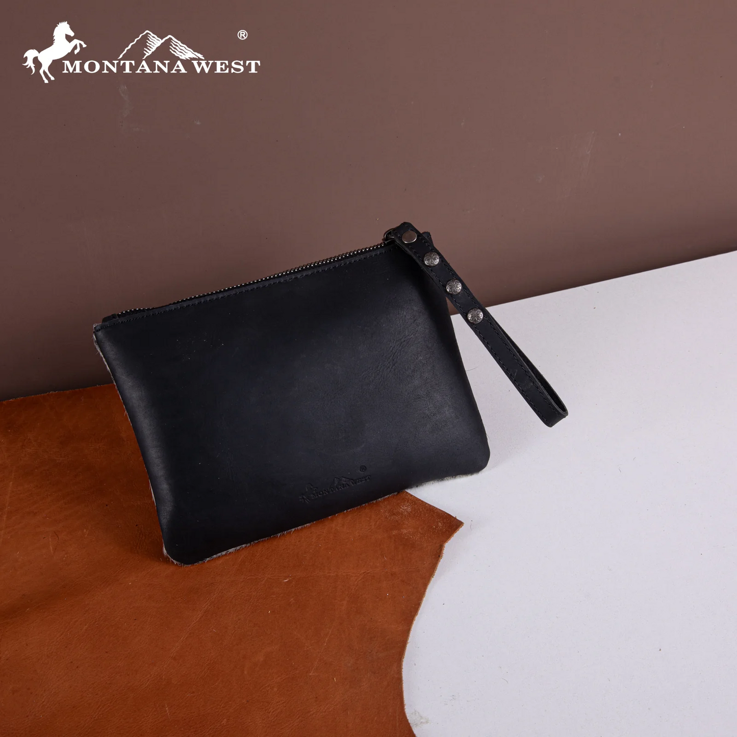 Montana West Leather Wristlet