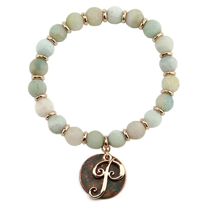 Semi Precious Stone Bead Letter Collection