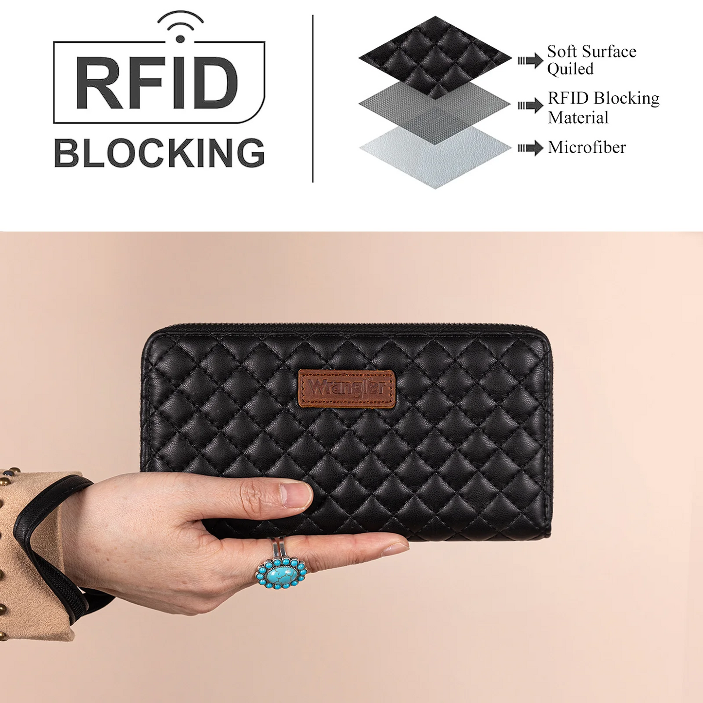Wrangler RFID Quilted Wallet