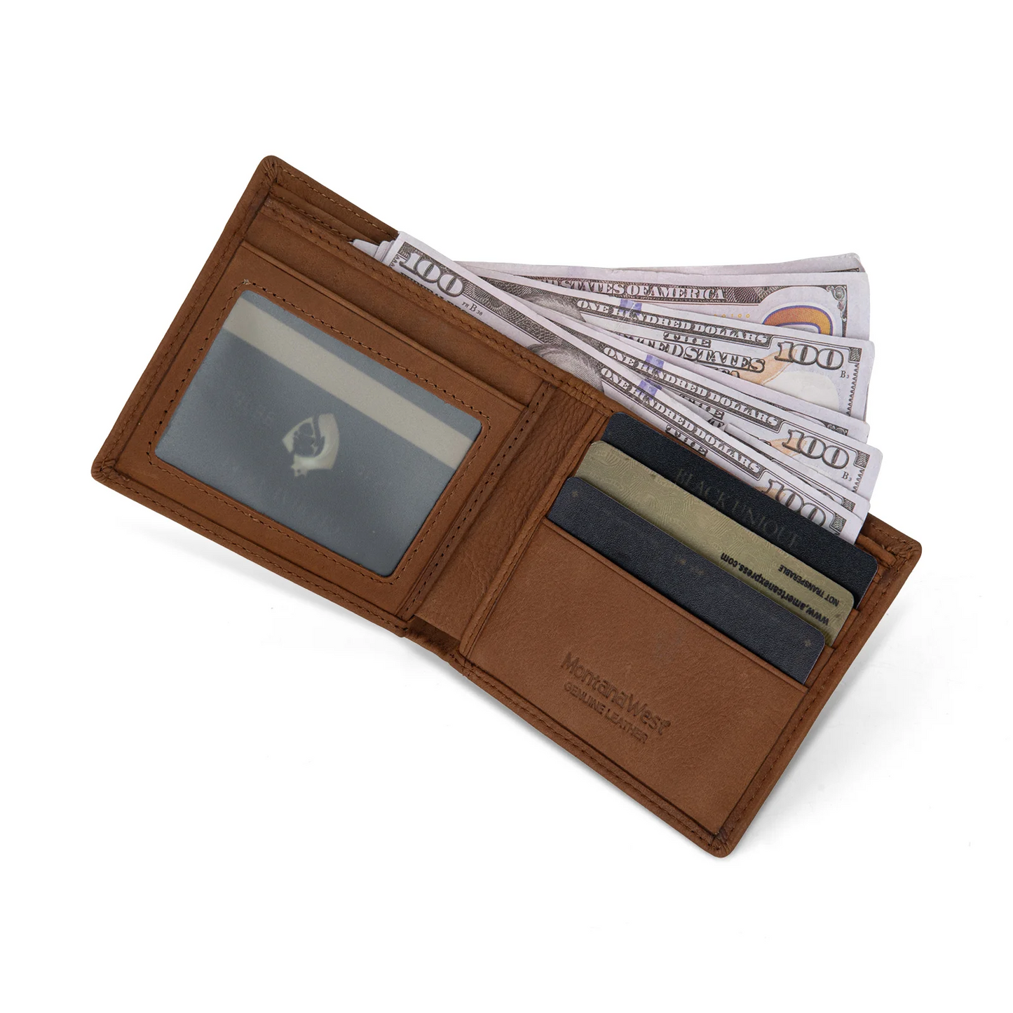Genuine Leather RFID Bi-Fold Wallet