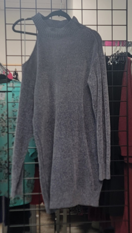 Charcoal One Shoulder Dress