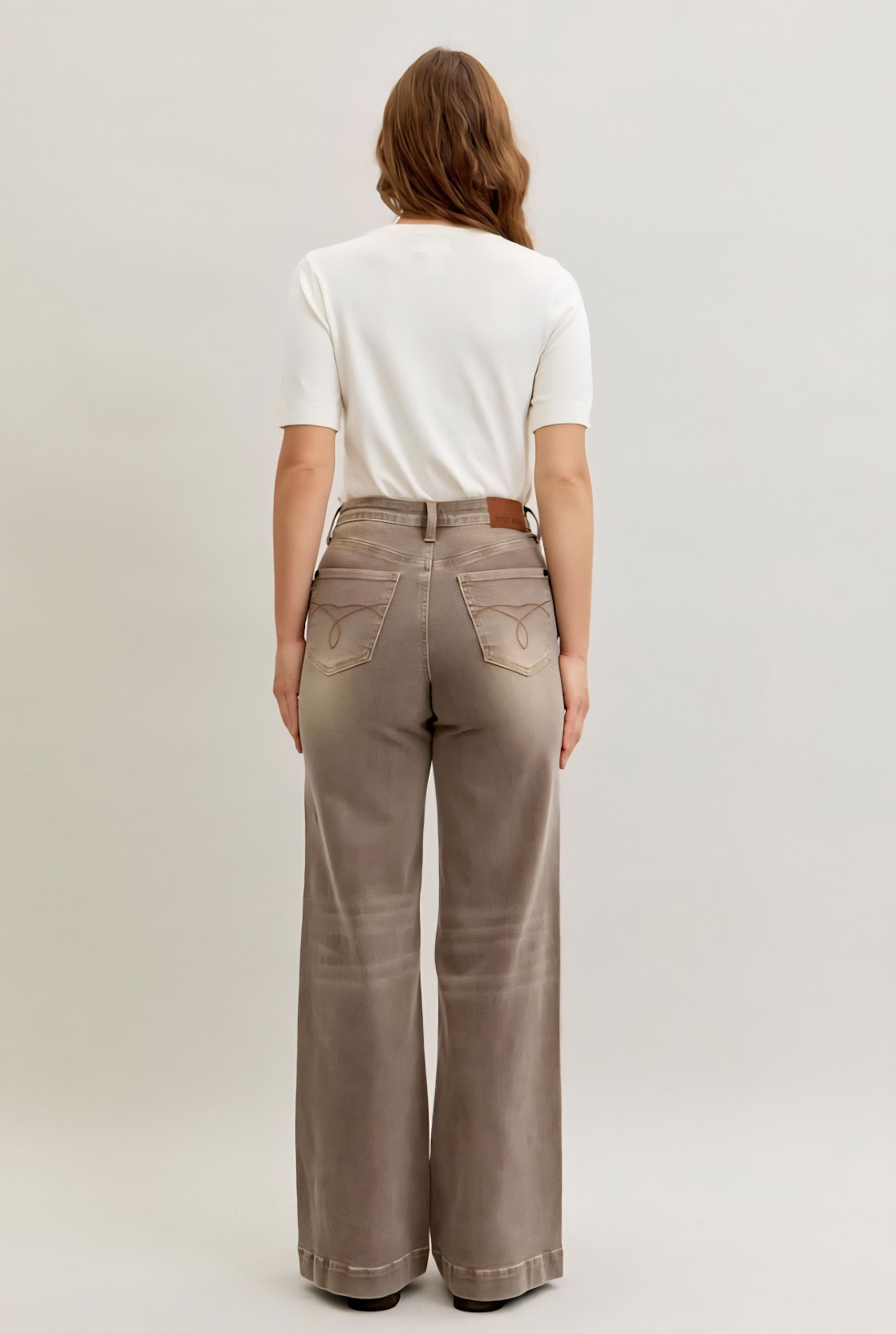 Retro Dyed Criss Cross Wide Bottom 881031