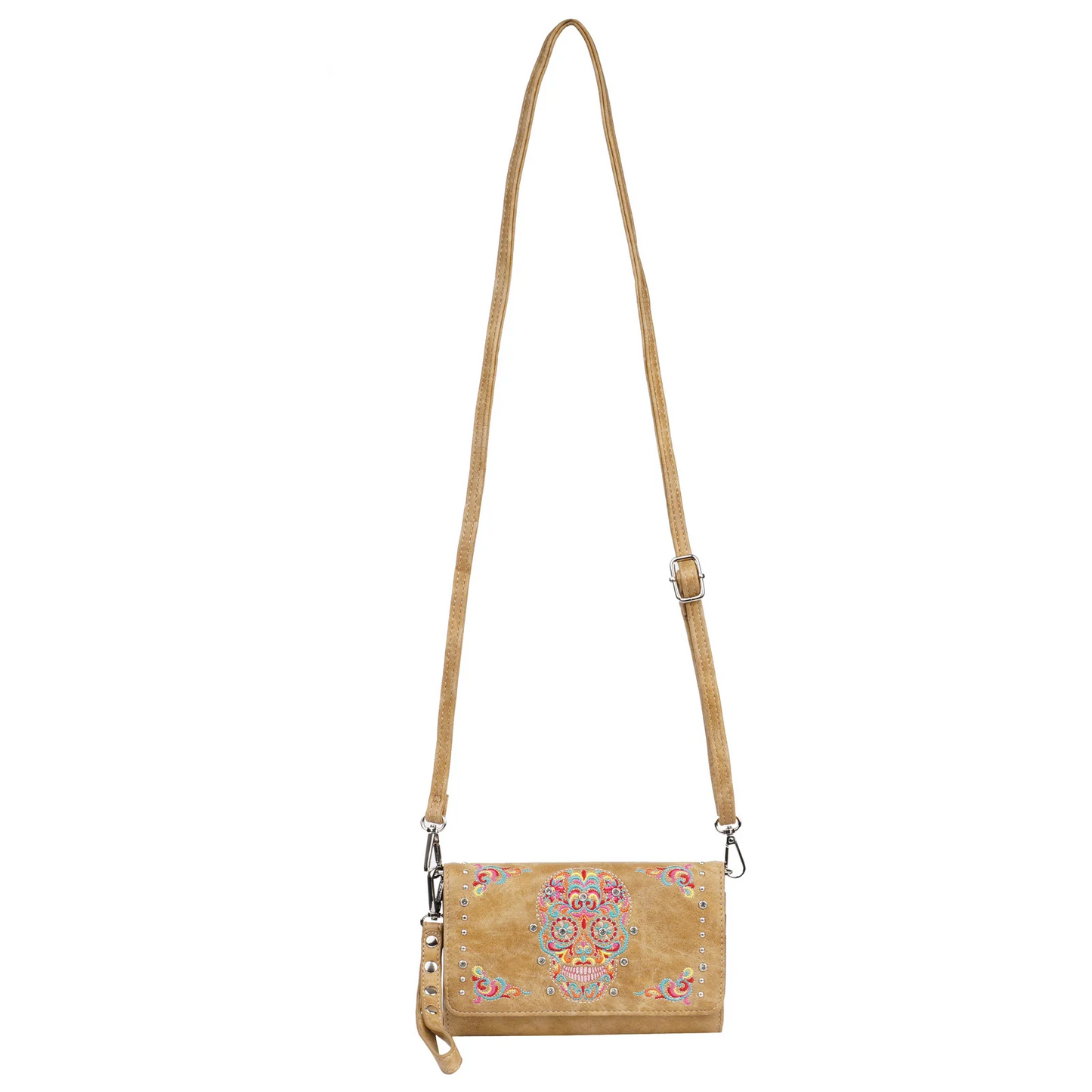 Montana West Sugar Skull Wallet Crossbody