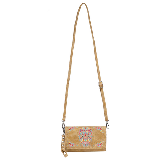 Montana West Sugar Skull Wallet Crossbody