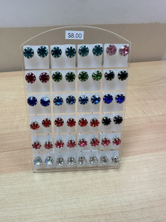 Rhinestone Stud Earrings