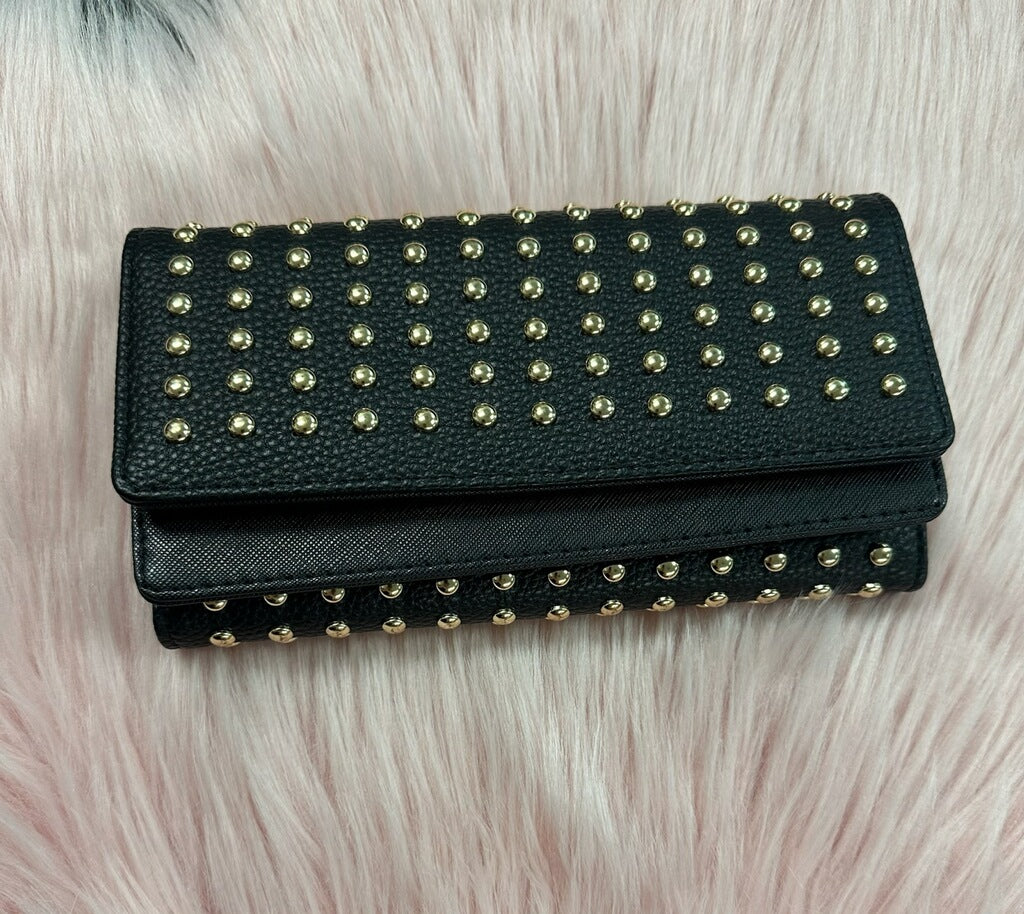 Studded Wallet Clutch