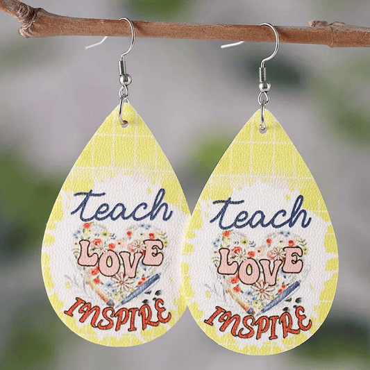 Leather Teacher Earrings - Lady Dorothy Boutique
