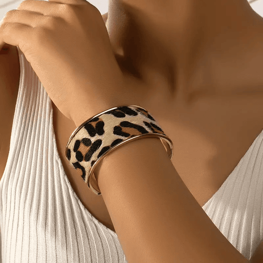 Leopard Cuff Bangle - Lady Dorothy Boutique