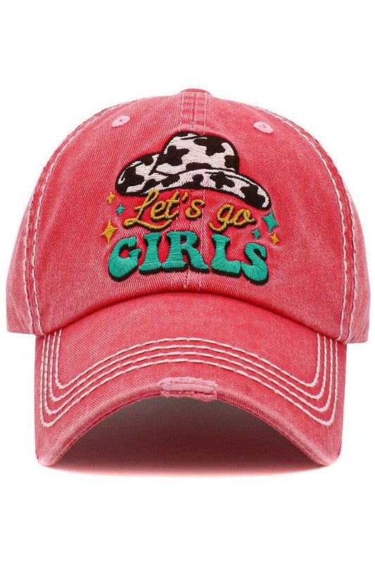 Let's Go Girls Baseball Cap - Lady Dorothy Boutique