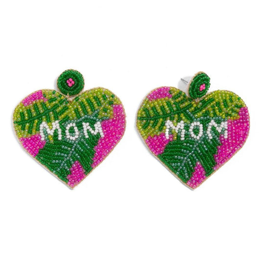 Mom Seed Bead Earrings - Lady Dorothy Boutique