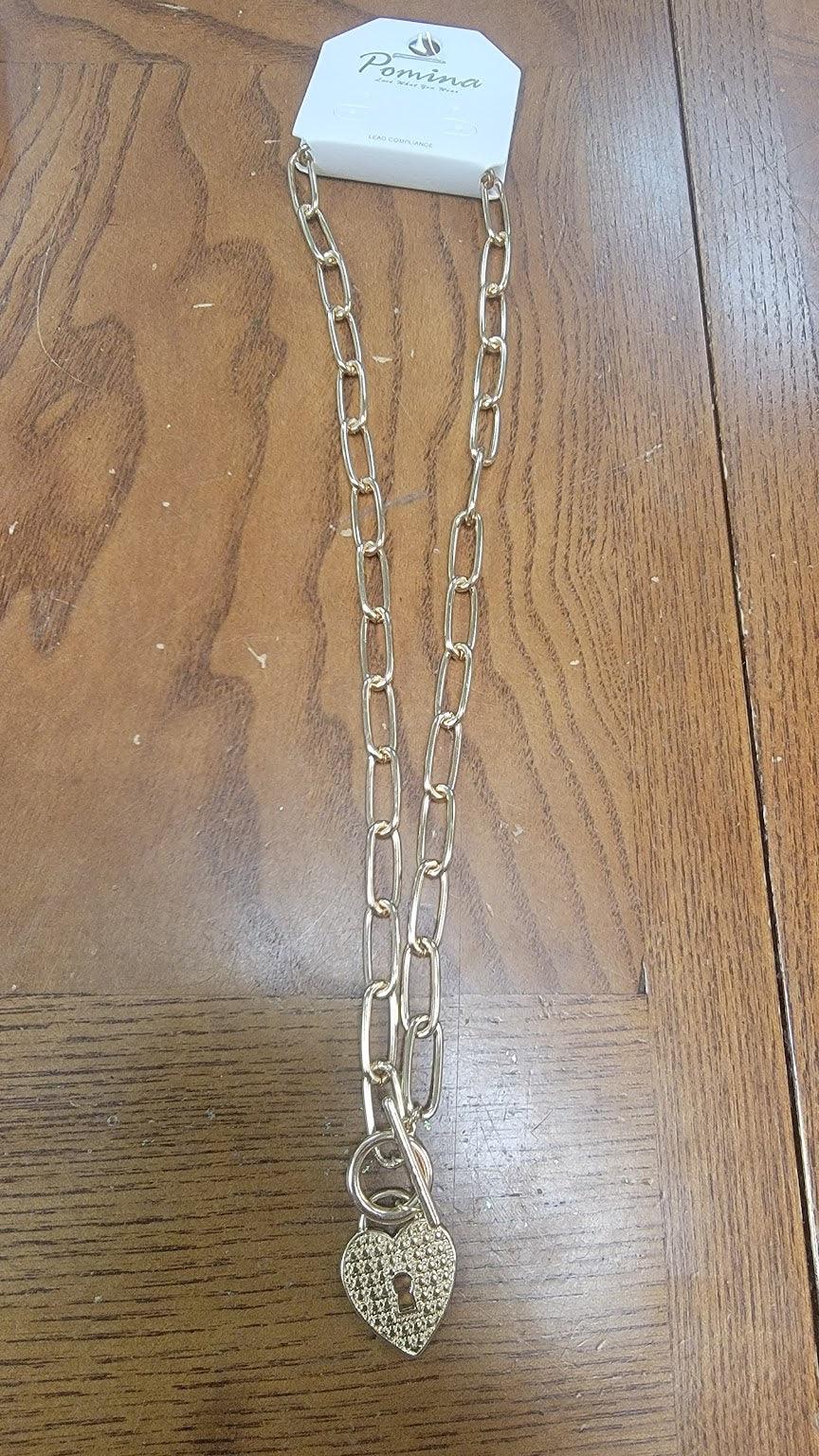 Paperclip Pendant Necklace - Lady Dorothy Boutique
