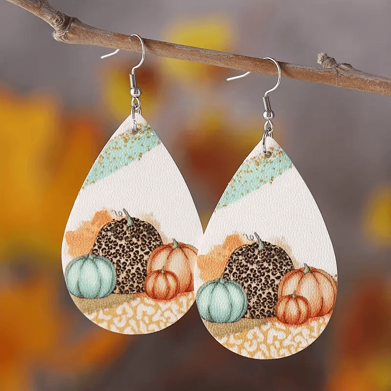 Pumpkin Leather Earrings - Lady Dorothy Boutique