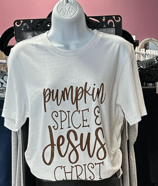 Pumpkin Spice & Jesus Christ Tee - Lady Dorothy Boutique