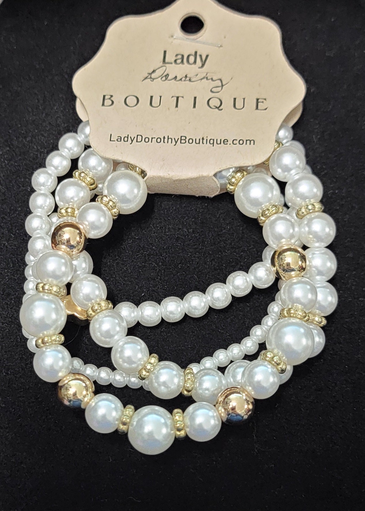 Pearl Stack Stretch Bracelet