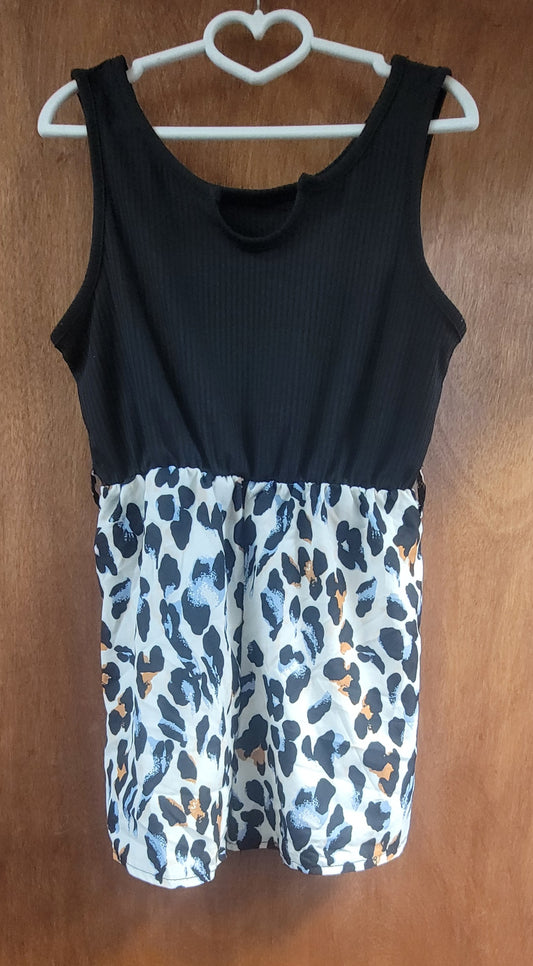 Girls Leopard Romper