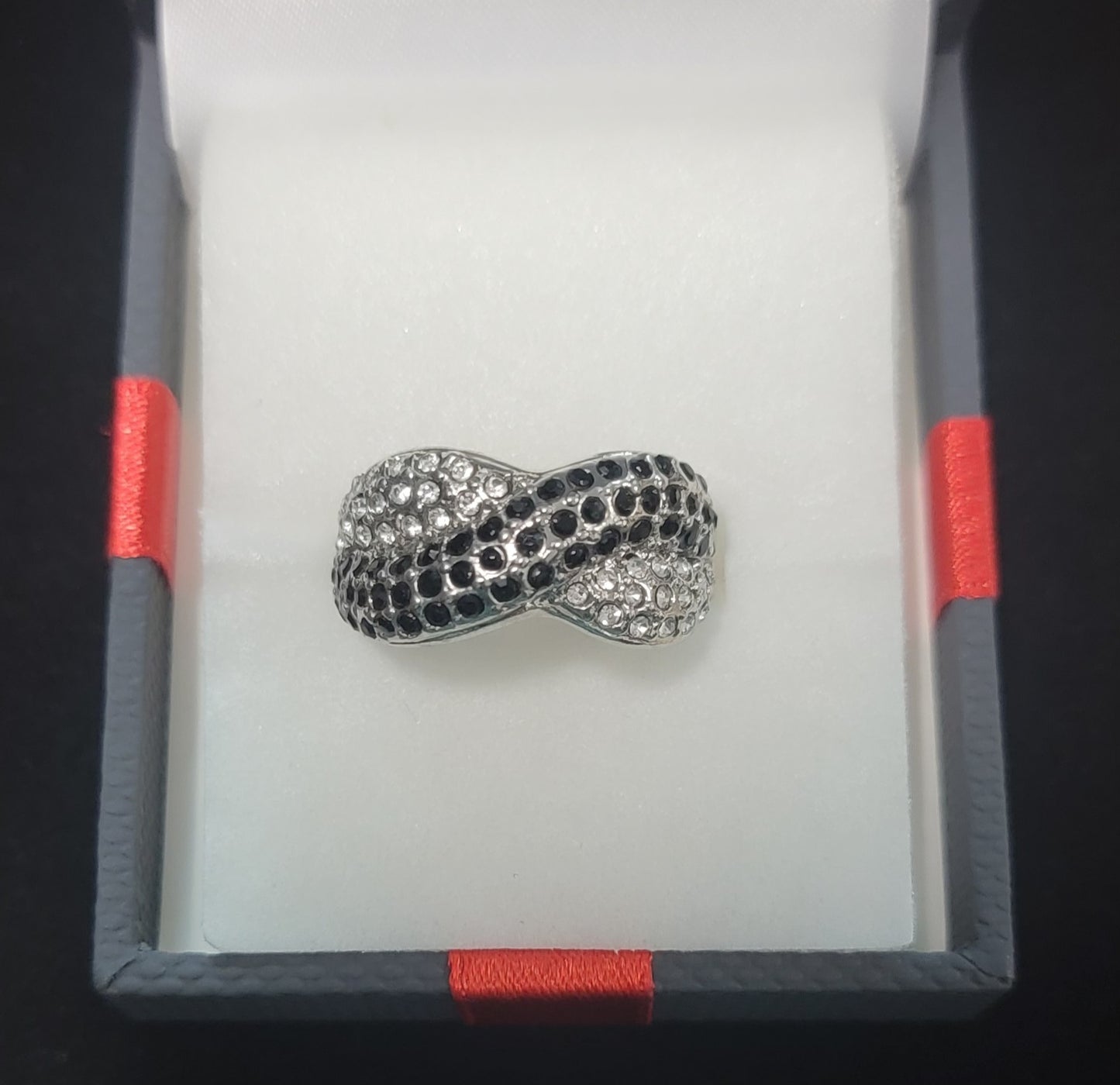 Twisted Rhinestone Ring