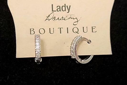 Sterling Silver Huggie Hoop