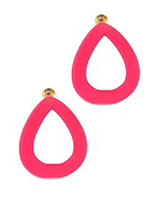 Rubber Curved Teardrop Earring - Lady Dorothy Boutique