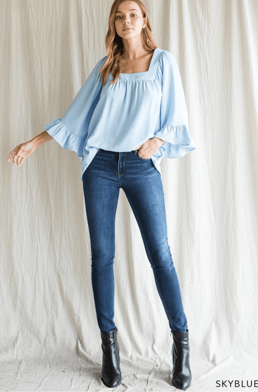 Ruffled Beauty Top - Lady Dorothy Boutique