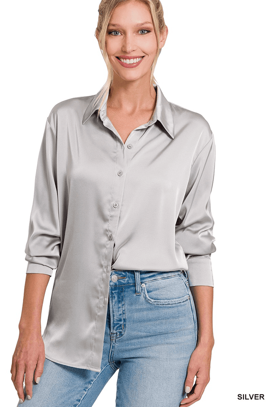 Satin Beauty Blouse - Lady Dorothy Boutique