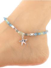 Sea Glass Bead Anklet - Lady Dorothy Boutique