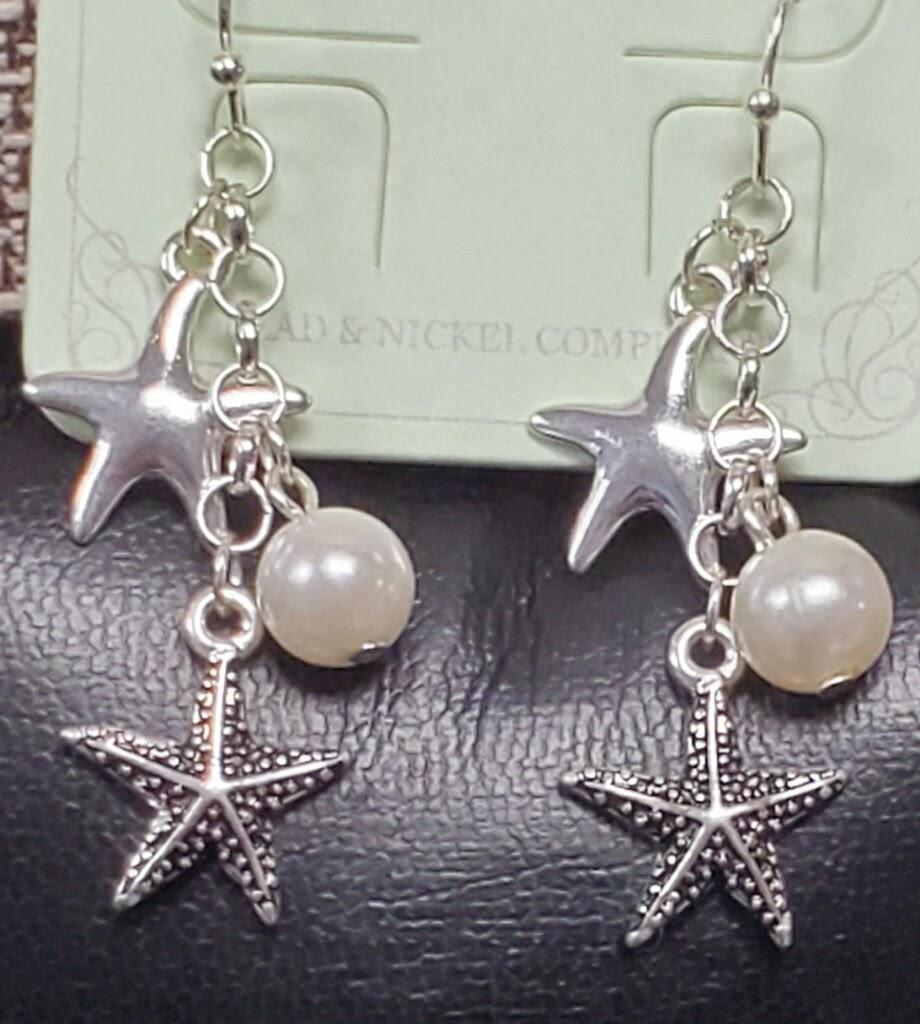 Starfish And Pearl Dangle Earring - Lady Dorothy Boutique
