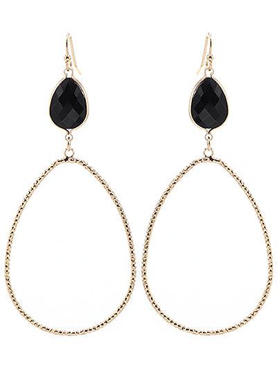 Stone And Teardrop Earrings - Lady Dorothy Boutique