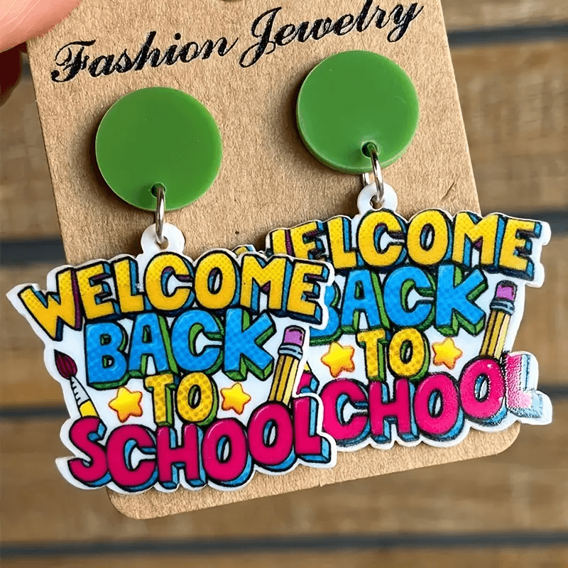 Welcome Back To School Earrings - Lady Dorothy Boutique