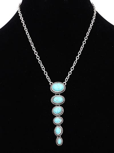 Western Semi Stone Y-Neck Necklace - Lady Dorothy Boutique